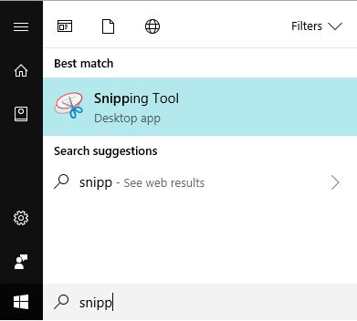 Snipping Tool Screenshot